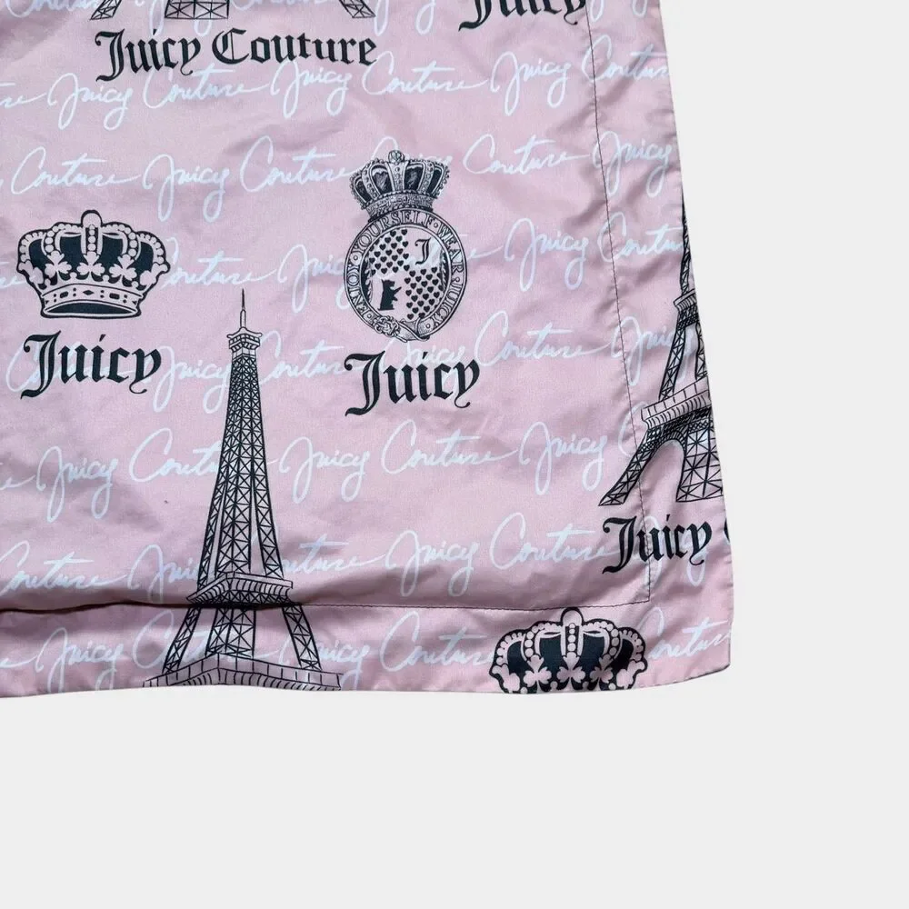 Juicy Couture Home Pillow Case Sham Pink Gray Eiffel Tower Paris France 20